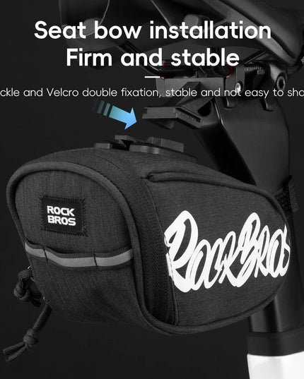 ROCKBROS Bicycle Seat Bag Lightweight Bike Saddle Bag for Cycling Essentials Reflective Rear Pack Wear-Resistant Bag