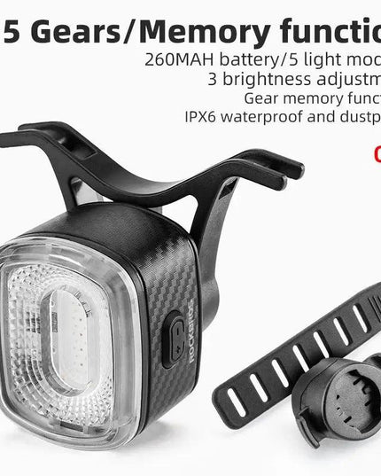 ROCKBROS Smart Bicycle Brake Light IPx6 Taillight Type-C Bike Tail Rear Light Auto Stop LED Riding Warning Safety Cycling Light