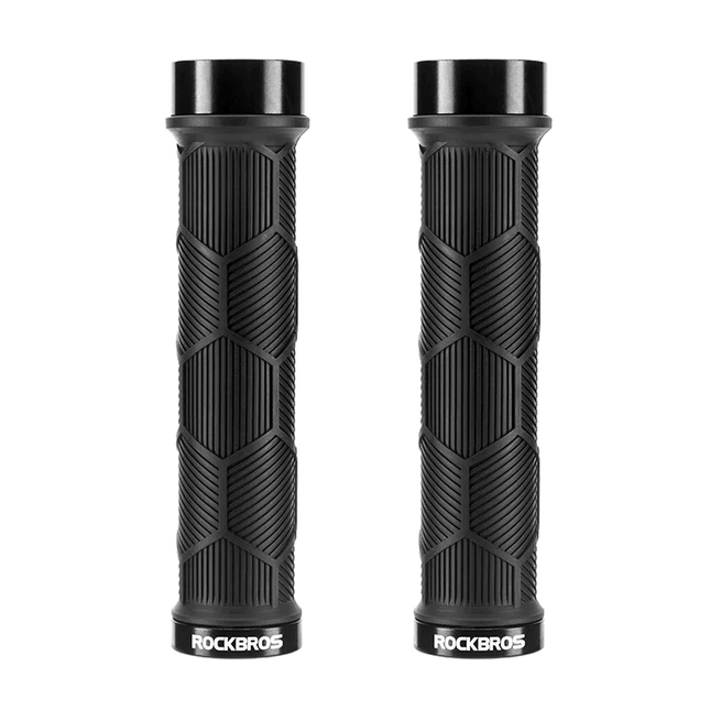 ROCKBROS Bike HandleBar Grip Silicone Non-Slip Bike Handle Cover Ultralight Anti-skid Bike Handle Alloy Cycling Accessories