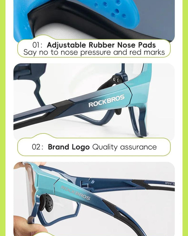 ROCKBROS Child Photochromic Polarized Sunglasses Bicycle Eyewear UV400 Kids Bike Goggles Protection Classic Windproof Glasses