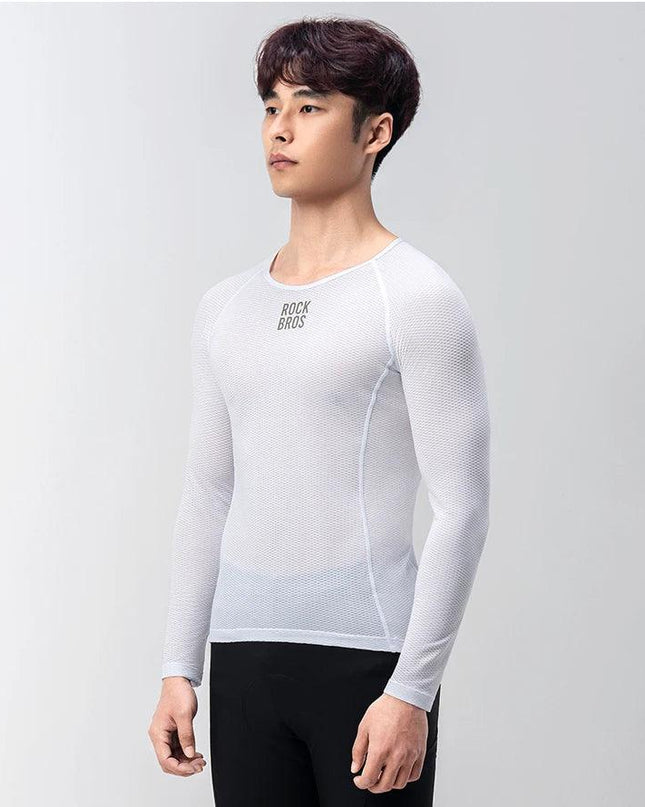 ROCKBROS Bike Jerseys Long Sleeves Breathable Mesh Men Bike Shirt Cycling Clothing Comfortable Summer Racing Clothes Reflective