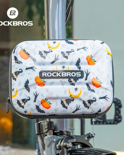 ROCKBROS Bicycle Bag Folding Bike Front Bag 1.9L Big Capacity Hard Sheel Commuting Casual Brompton Bicycle Bag Waterproof Zipper