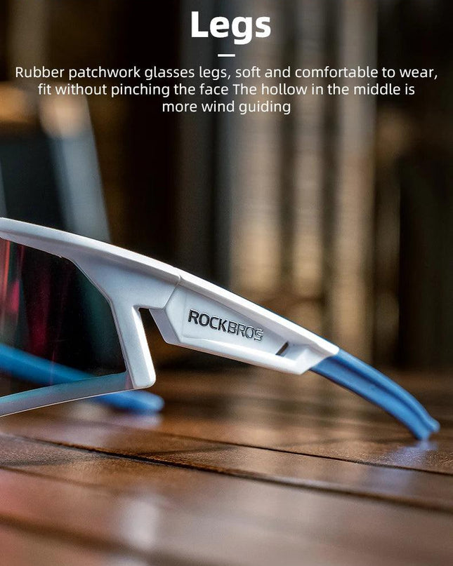 ROCKBROS Photochromic Cycling Glasses Polarized Adjustable Nose Support Myopia Frame Sports Sunglasses Men Women Eyewear Goggle