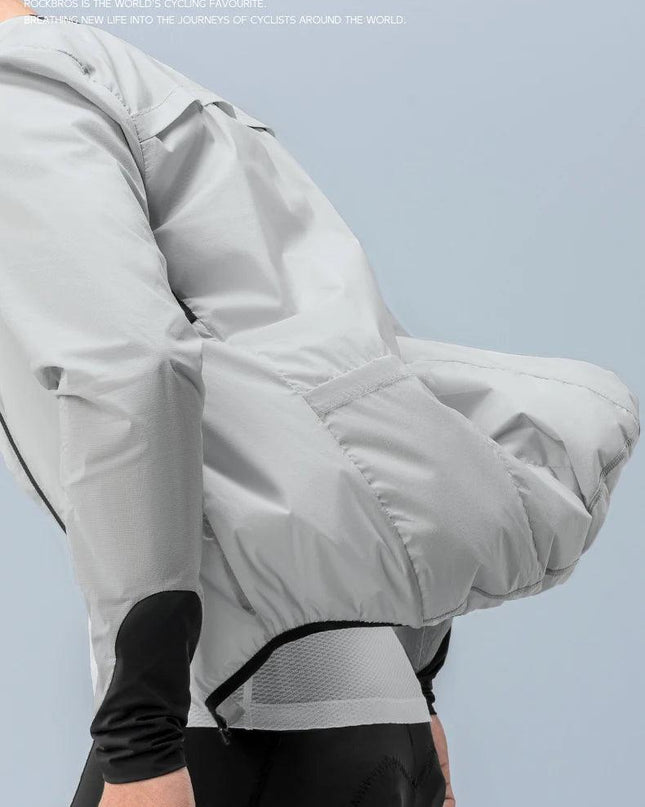ROCKBROS Lightweight Cycling Jackets Windproof Bike Windbreaker Reflective Breathable Running Jacket Men's Coat With YKK Zipper