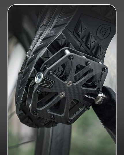 ROCKBROS Ultra-Light Carbon Fiber Pedals 3-Bearing MTB Bicycle Pedals Labor Saving Waterproof Anti-Slip Road Mountain Bike Pedal