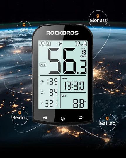 ROCKBROS  Bicycle Computer GPS 5.0 ANT Bluetooth Waterproof Wireless Cyclocomputer Speedometer Bike Stopwatch Bike Accessories