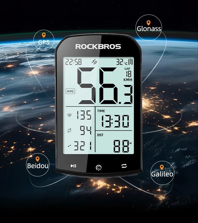 ROCKBROS  Bicycle Computer GPS 5.0 ANT Bluetooth Waterproof Wireless Cyclocomputer Speedometer Bike Stopwatch Bike Accessories