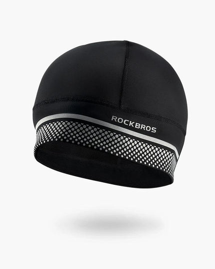 ROCKBROS Winter Fleece Ski Cap Windproof Thermal Cycling Cap Warmer Motorcycle Hat Helmet Liner Running MTB Bike Headwear