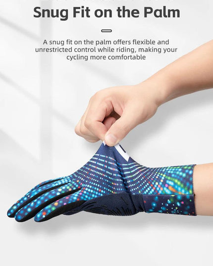 ROCKBROS Winter Gloves Windproof Thermal Warm Cycling Gloves Silicone Anti-Slip Motorcycle Ski Touch Screen Fleece Gloves