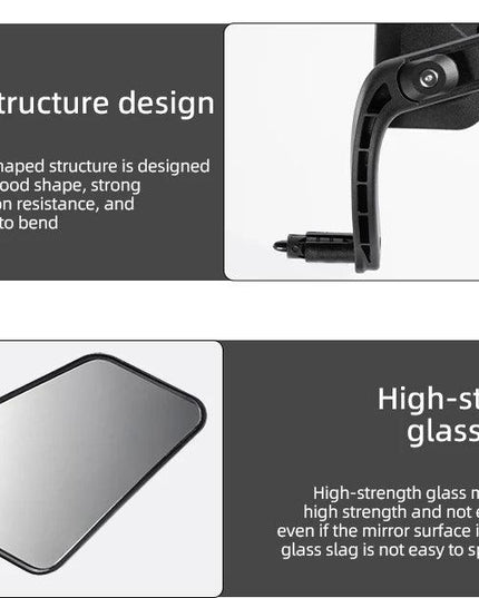 ROCKBROS Bicycle Mirrors MTB Bike HD Grip Plug In Bicycle Rearview Mirror 360° Adjustable Rotating Plane Mirror Bike Accessories