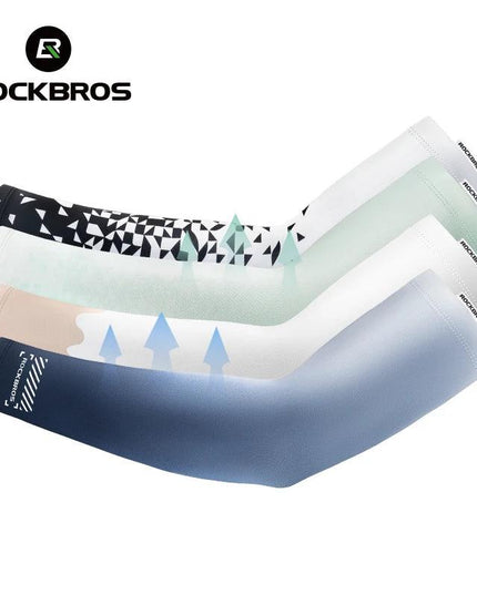 ROCKBROS Ice Silk Bicycle Sleeves Anti-UV Sunscreen Running Cycling Sleeve Fishing Bicycle Outdoor Breathable Unisex Arm Cover