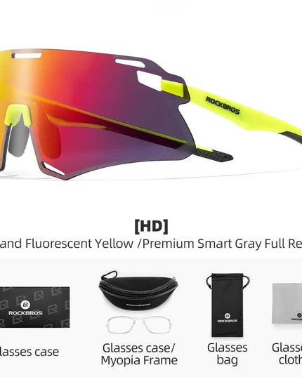 ROCKBROS Cycling Glasses Lightweight Frameless Bike Glasses High-Definition Lenses Road Bicycle Protection Goggles Sport Eyewear