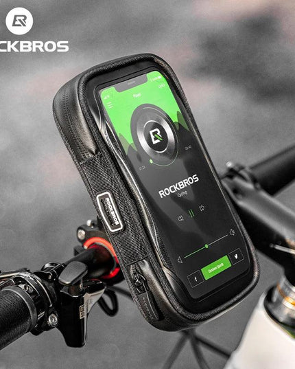 ROCKBROS Phone Bag Stand 270° Rotatable Waterproof Case Handlebar Stand Case Mount Scooter Bicycle Phone Bag Cycling Accessory