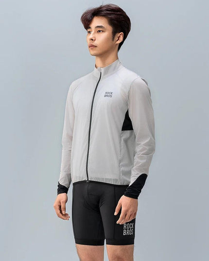 ROCKBROS Lightweight Cycling Jackets Windproof Bike Windbreaker Reflective Breathable Running Jacket Men's Coat With YKK Zipper