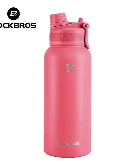 ROCKBROS 1L Thermal Water Bottle Sports Water Bottle Non Slip 304 Stainless Steel Cold And Hot Thermo Cup Cycling Hiking Equip