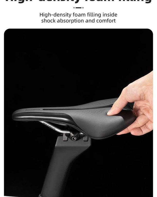 ROCKBROS Ultralight Bicycle Saddle Hollow Breathable Shock-Absorption Nylon MTB Road Bicycle Saddle Chrome Molybdenum Steel Seat