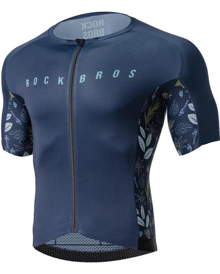 ROCKBROS Cycling Jersey MTB T-shirt Mountain Bike Men's Wear Summer Clothes High-Quality With YKK Zipper Sportswear Breathable