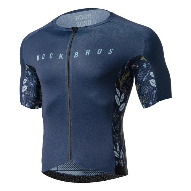 ROCKBROS Cycling Jersey MTB T-shirt Mountain Bike Men's Wear Summer Clothes High-Quality With YKK Zipper Sportswear Breathable