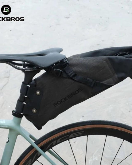 ROCKBROS Bike Bag Waterproof Reflective 10L Large Capacity Saddle Bag Cycling Foldable Tail Rear Bag MTB Road Trunk Bicycle Bag