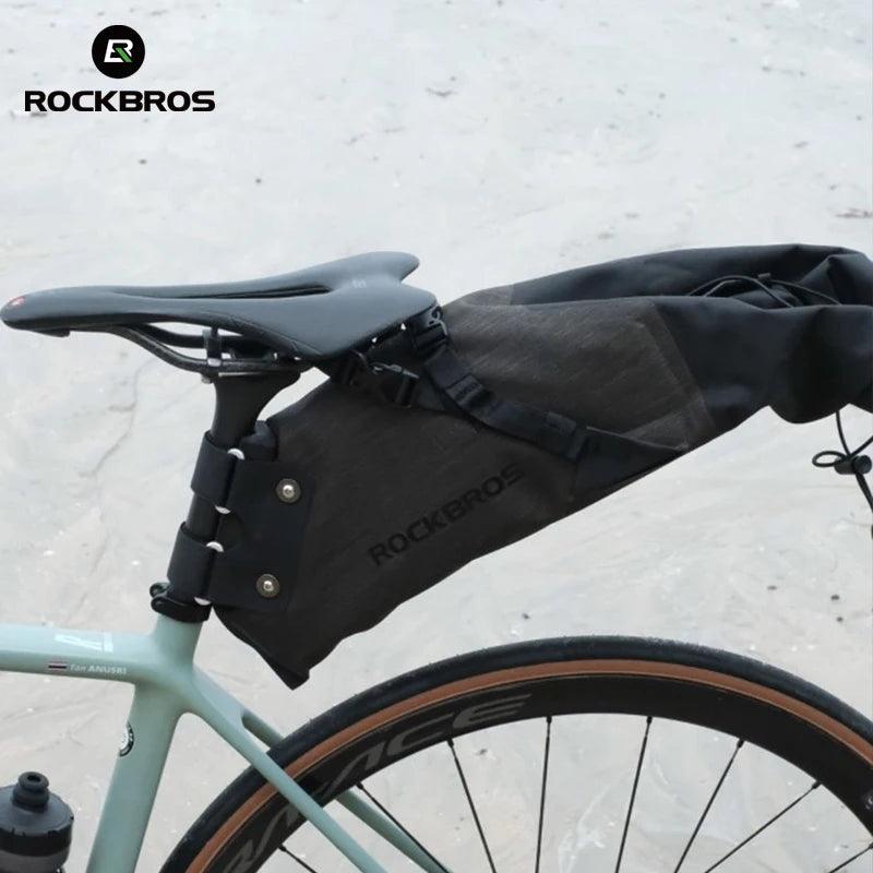 ROCKBROS Bike Bag Waterproof Reflective 10L Large Capacity Saddle Bag Cycling Foldable Tail Rear Bag MTB Road Trunk Bicycle Bag