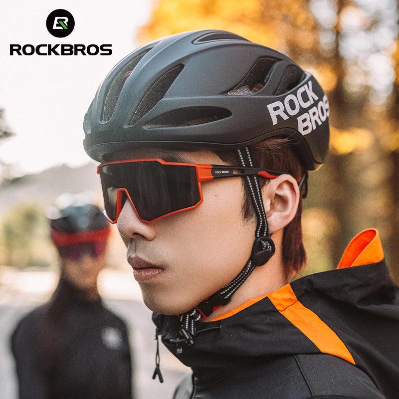 ROCKBROS Polarized Photochromic Glasses Cycling Sunglasses Outdoor Sports UV400 MTB Road Women Men Bicycle Goggles Adjustable