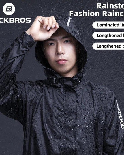 ROCKBROS Cycling Waterproof Jacket Men Breathable Reflective Hooded Raincoat Waterproof  Outdoor Sport Windbreaker European Size