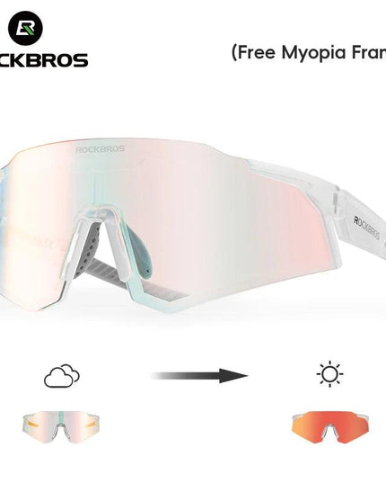 ROCKBROS Cycling Glasses Photochromic Bike Glasses UV400 Protection Sunglasses Skiing Fishing Eyewear MTB Road Bicycle Goggles