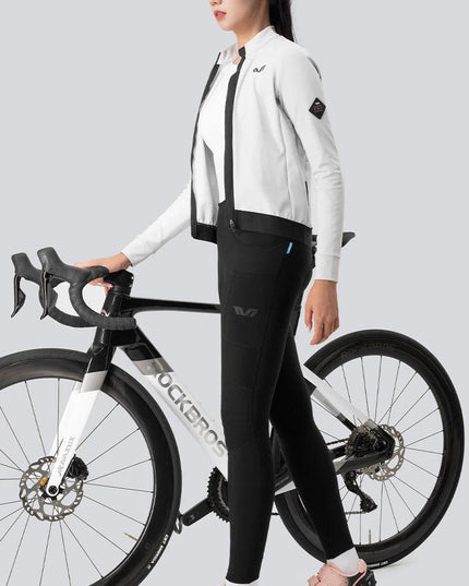 ROCKBROS TVI Series Bicycle Pants Pads Italy Imported Fleece Warm Windproof Tights Leggings High Elasticity Cycling Trousers