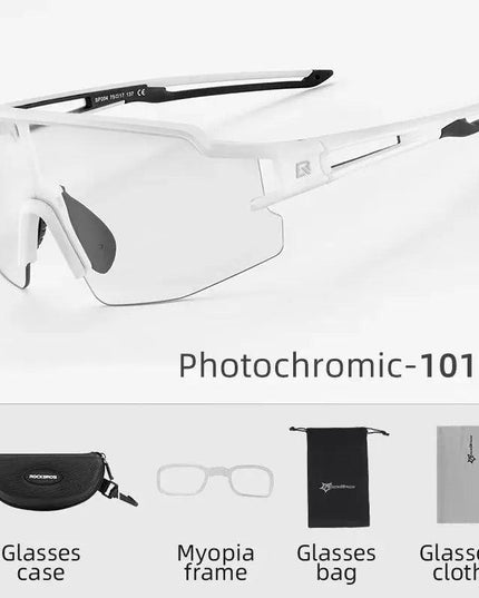 ROCKBROS Cycling Glasses Photochromic Eye Protecting Glasses Glasses Eyewear Goggles Windproof Bicycle Outdoor Sports Sunglasses