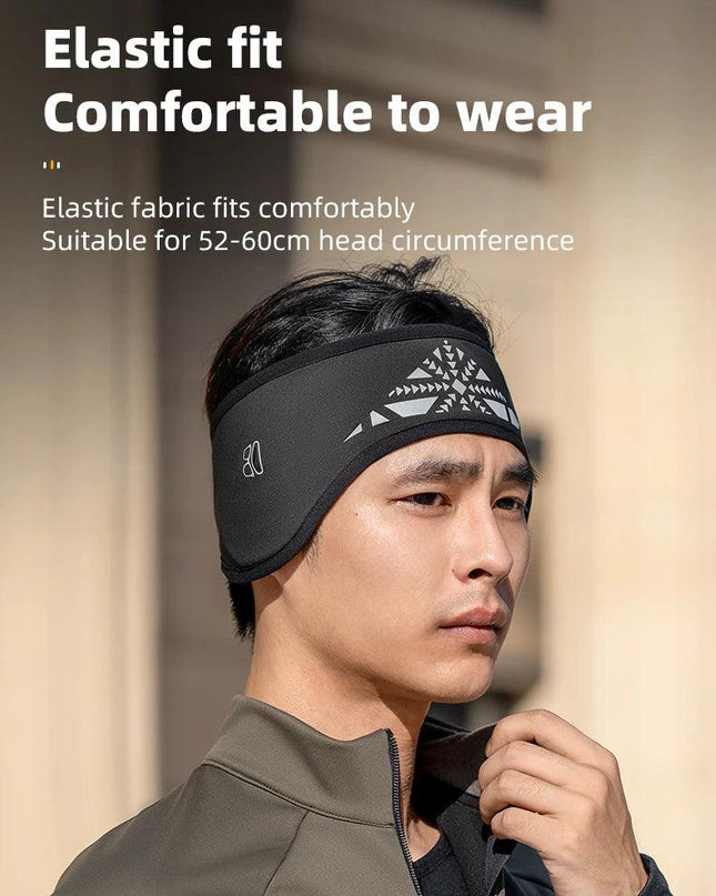 ROCKBROS Outdoor Cycling Headband Ear Warmer Men Winter Cycling Workout Windproof Double Layer Warm Earmuffs Headwear Sweatband