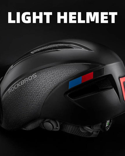 ROCKBROS Bicycle Helmet Cycling LED Light Rechargeable Cycling Helmet Mountain Road Bike Helmet Sport Safe Hat For Man