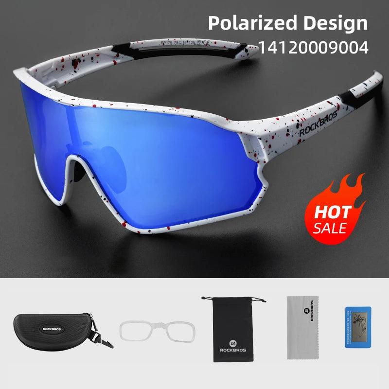 ROCKBROS Bicycle Polarized Glasses UV400 Sport Cycling Glasses Mtb Mountain Bike Eyewear Sunglasses Outdoor Running Goggles