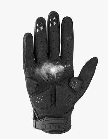 ROCKBROS Tactical Gloves SBR Thickened Pad Cycling Gloves Shockproof Breathable GEL Bike Gloves Winter Warmer Full Finger Sport