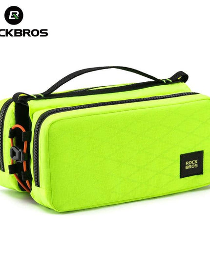 ROCKBROS Bicycle Top Tube Bag 2L Capacity Scratch-Resistant Road Mountain Bike Frame Bag Cycling Tools Bag Stable Elastic Band