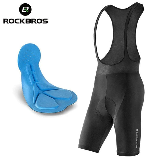 ROCKBROS Cycling Shorts Men Bib Shorts Summer Elastic Padded Bike Tights Anti-slip Breathable MTB Ciclismo Bicycle Under Wear