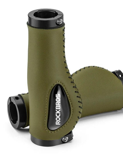 ROCKBROS Cycling Handlebar MTB Bicycle Grips  Bike Double Lock Rubber Grips Anti-skid Shock-absorbing Soft Bike Accessories