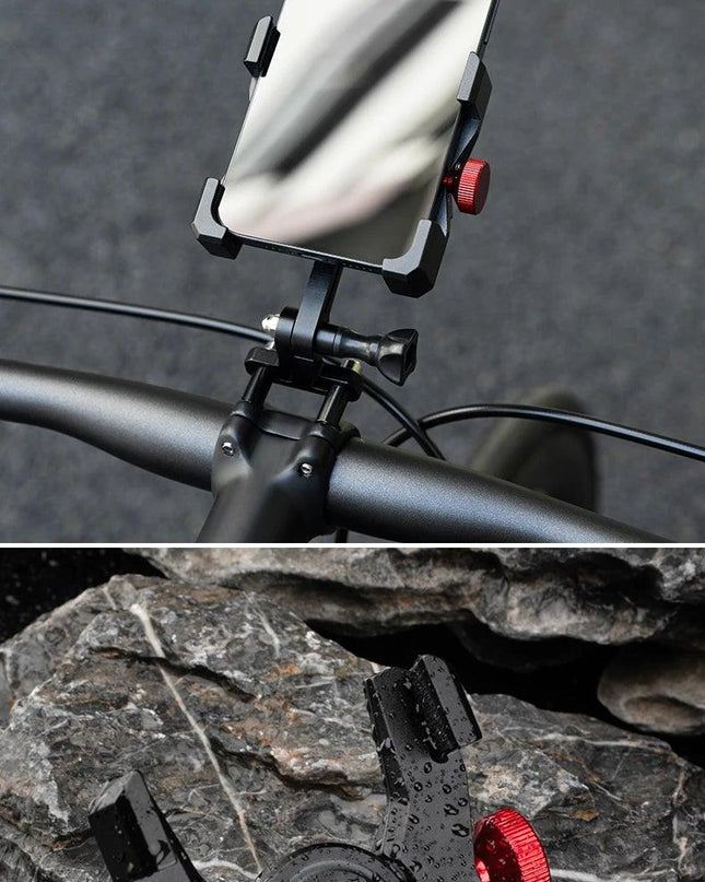 ROCKBROS Bike Phone Holder Aluminum Alloy Material Bracket Anti-slip Cushioning Pads 4.7-7.09 inch Mobile Phone Stand Shockproof