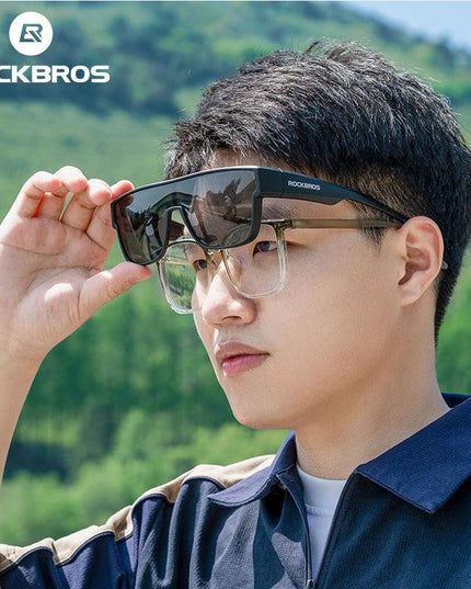 ROCKBROS Polarized Sunglasses Men's Driving Shades Dual-use Lens Camping Hiking Fishing Women UV400 Sports Cycling Eyewear