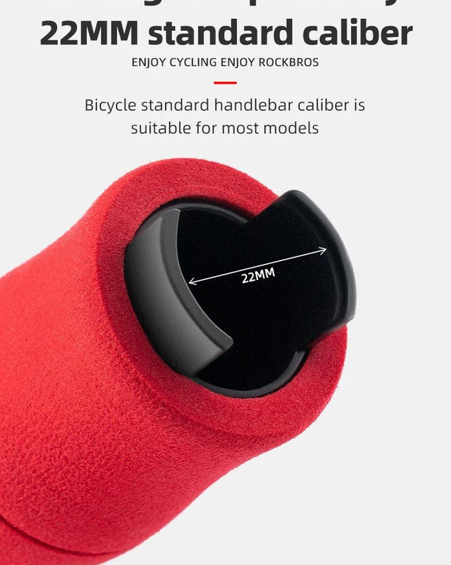 ROCKBROS Bamboo Joint Handlebar Grips EVA MTB Bike With Dust Plug Soft Ultralight Bicycle Handle Alloy Cycling Accessories
