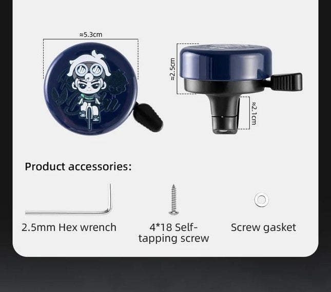 ROCKBROS Bike Bell Cycling Ring Safety Warning Alarm Cycling Handlebar Bell Ring Lightweight 80-100dB Durable Bells Accessories