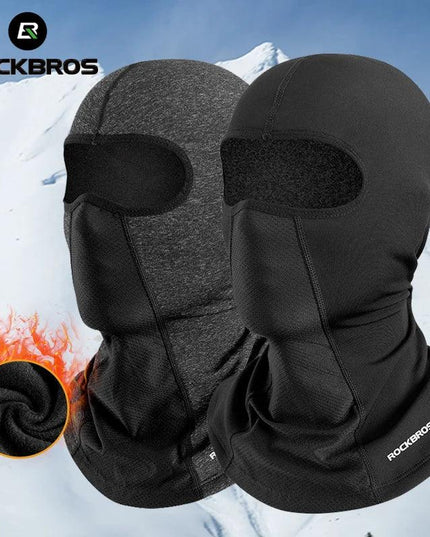 ROCKBROS Winter Climbing Hiking Fleece Thermal Keep Warm Windproof Cycling Face Balaclava Running Fishing Skiing Hat Headwear