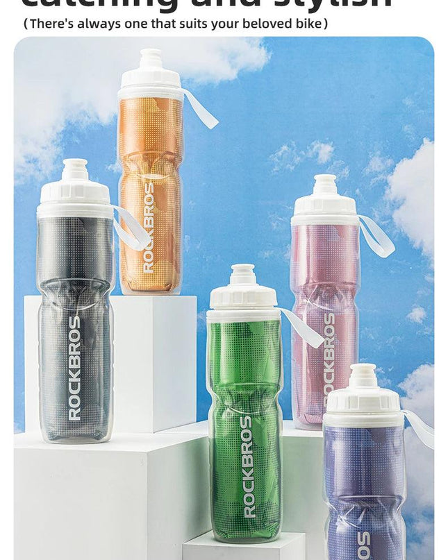 ROCKBROS Cycling Insulated Water Bottle 750ml PP5 Material Outdoor Sports Fitness Running Riding Camping Hiking Portable Kettle