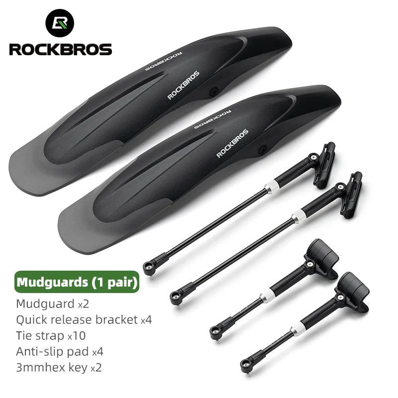 ROCKBROS Mountain Bike Mudguard Widen Quick Release 26-29 Inch  Durable lnnovative Installation Fender Bicycle Accessaries