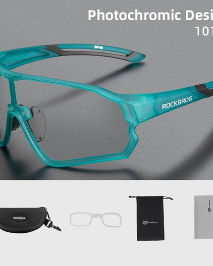 ROCKBROS Photochromic Cycling Glasses UV400 Sunglasses Outdoor Sport Bicycle Eyewear MTB Racing Lightweight Flexible Goggles