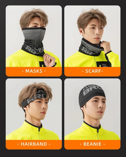 ROCKBROS Bike Mask Winter Skiing Running Headgear Balaclava Breathable Warm Scarf Windproof Outdoor 360° Protection Thermal Mask