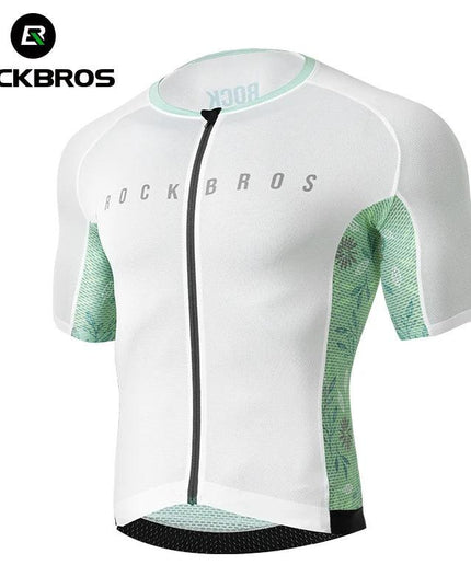 ROCKBROS Cycling Jersey MTB T-shirt Mountain Bike Men's Wear Summer Clothes High-Quality With YKK Zipper Sportswear Breathable