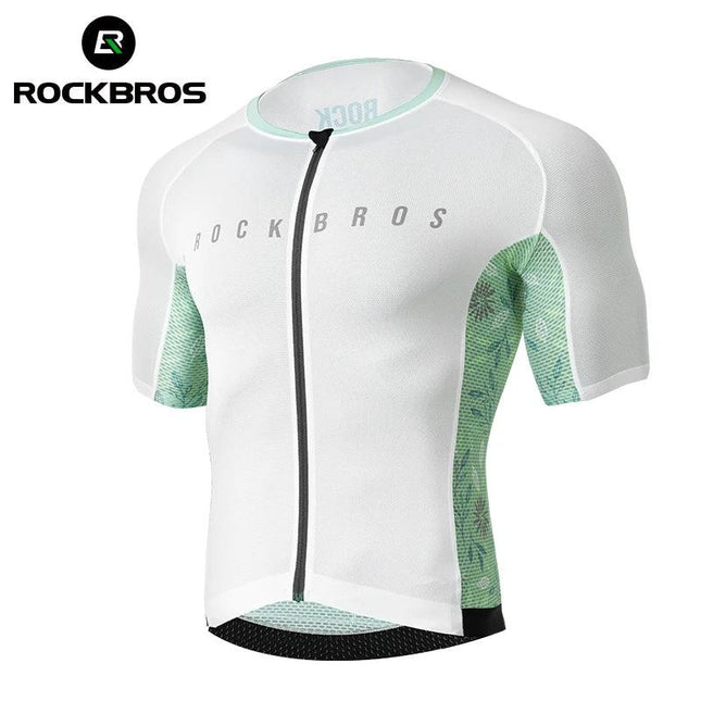 ROCKBROS Cycling Jersey MTB T-shirt Mountain Bike Men's Wear Summer Clothes High-Quality With YKK Zipper Sportswear Breathable