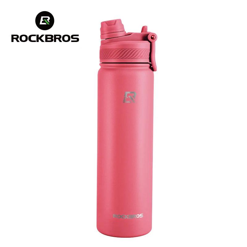 ROCKBROS 1L Thermal Water Bottle Sports Water Bottle Non Slip 304 Stainless Steel Cold And Hot Thermo Cup Cycling Hiking Equip