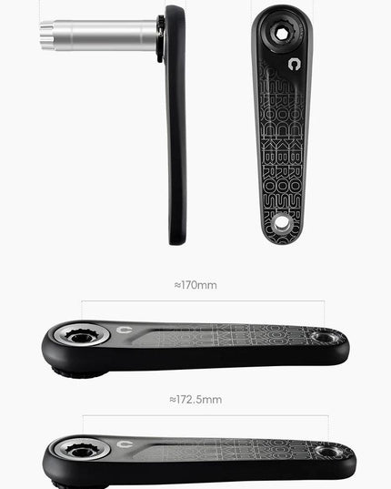 ROCKBROS Ultralight Carbon Fiber Bicycle Crank Chain wheel Spindle 162.5/165/167.5/170/172.5/175MM 52-36T  Transmission Systems