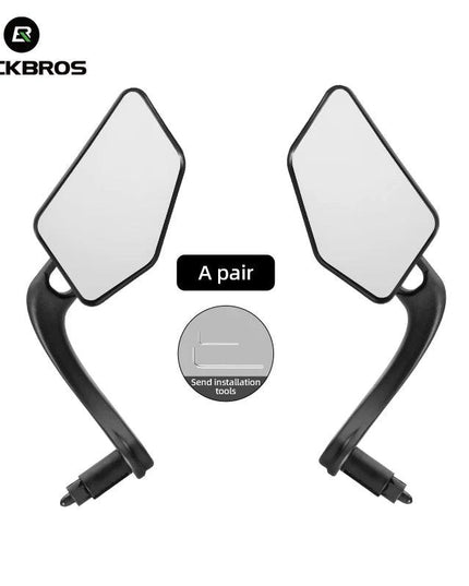 ROCKBROS Bicycle Mirrors MTB Bike HD Grip Plug In Bicycle Rearview Mirror 360° Adjustable Rotating Plane Mirror Bike Accessories
